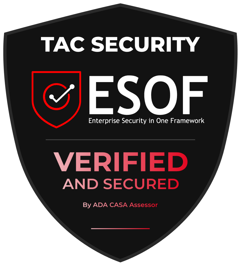 TAC Security ESOF: Verified and Secured by ADA CASA Assessor